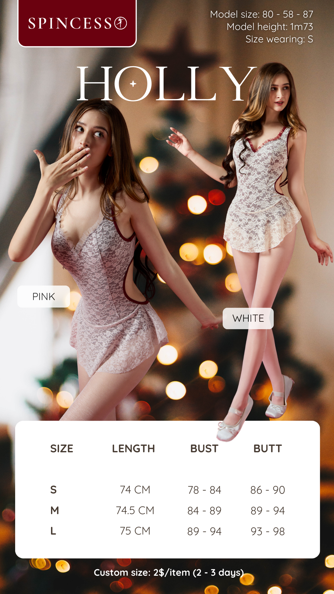 Spincess Pole Wear Budysuit Holly Holiday 2