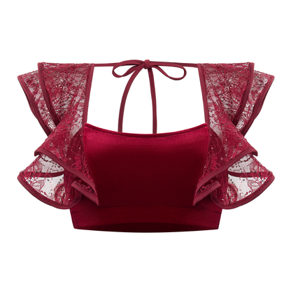 Red lace top on a white background Aura Design by Spincess Red Top 3D