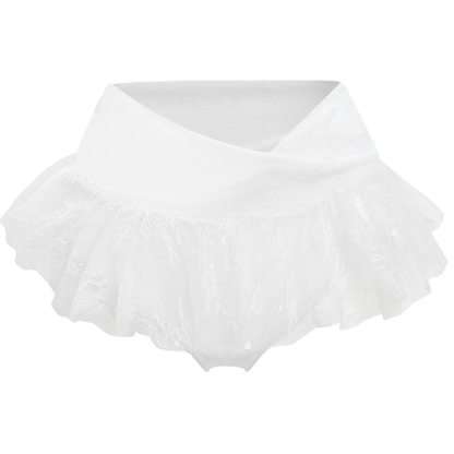White lace petticoat on a white background Aura Design by Spincess White 3D