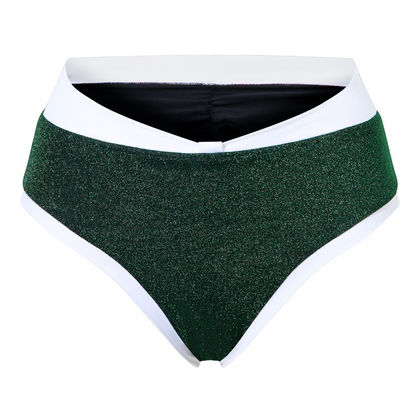 A person wearing a green pole dance outfit, consisting of a tube top and briefs, with a transparent bra strap Coco_Outfit_Dancewear_by_Spincess_3D_Bottom_Green