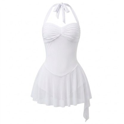 Coral Leotard Bodysuit White by Spincess